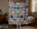 Vintage Strawberry Blanket – Cozy Fruit Lover Throw with Cute Strawberry Graphic, Soft Fleece Blanket, Perfect Gift for Home Decor & Fruit Fans | VivTrek - Image 4